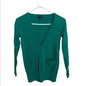J Crew Green Cardigan